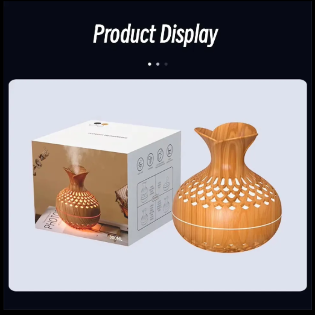 GFIDEL Mist Humidifier, Wood Grain Aroma Diffuser for Bedrooms.( Flat 50% OFF)