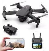 GFIDEL Foldable  Drone with dual HQ WiFi Camera. Remote control with Gesture Selfie, Flips Bounce Mode. (Black Colour)