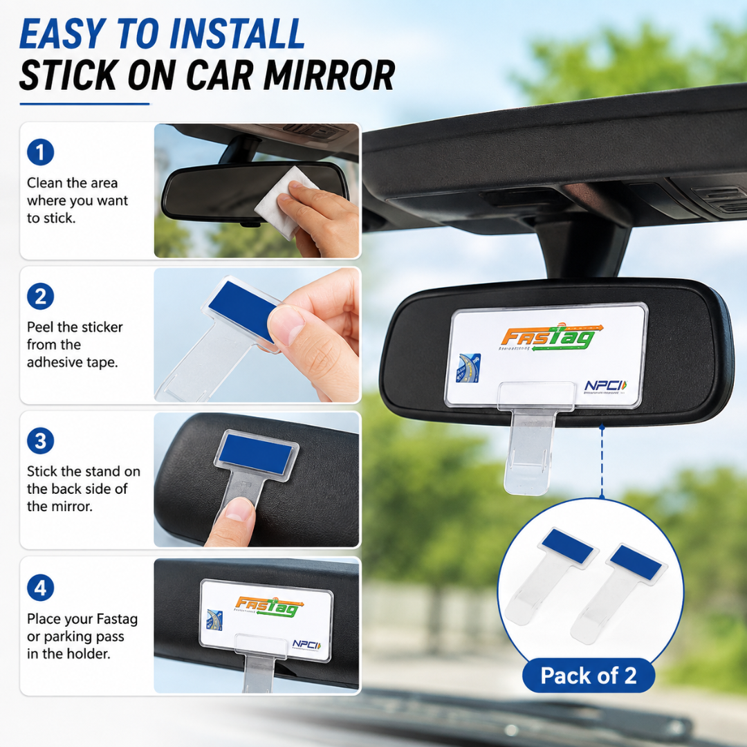 Transparent Windscreen Fastag Holder