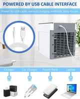 G.FIDEL Air Cooler Fan Arctic Mini Portable Air Cooler Mini Air Conditioner Humidifier Air Cooler Fan Arctic USB Air Cooler