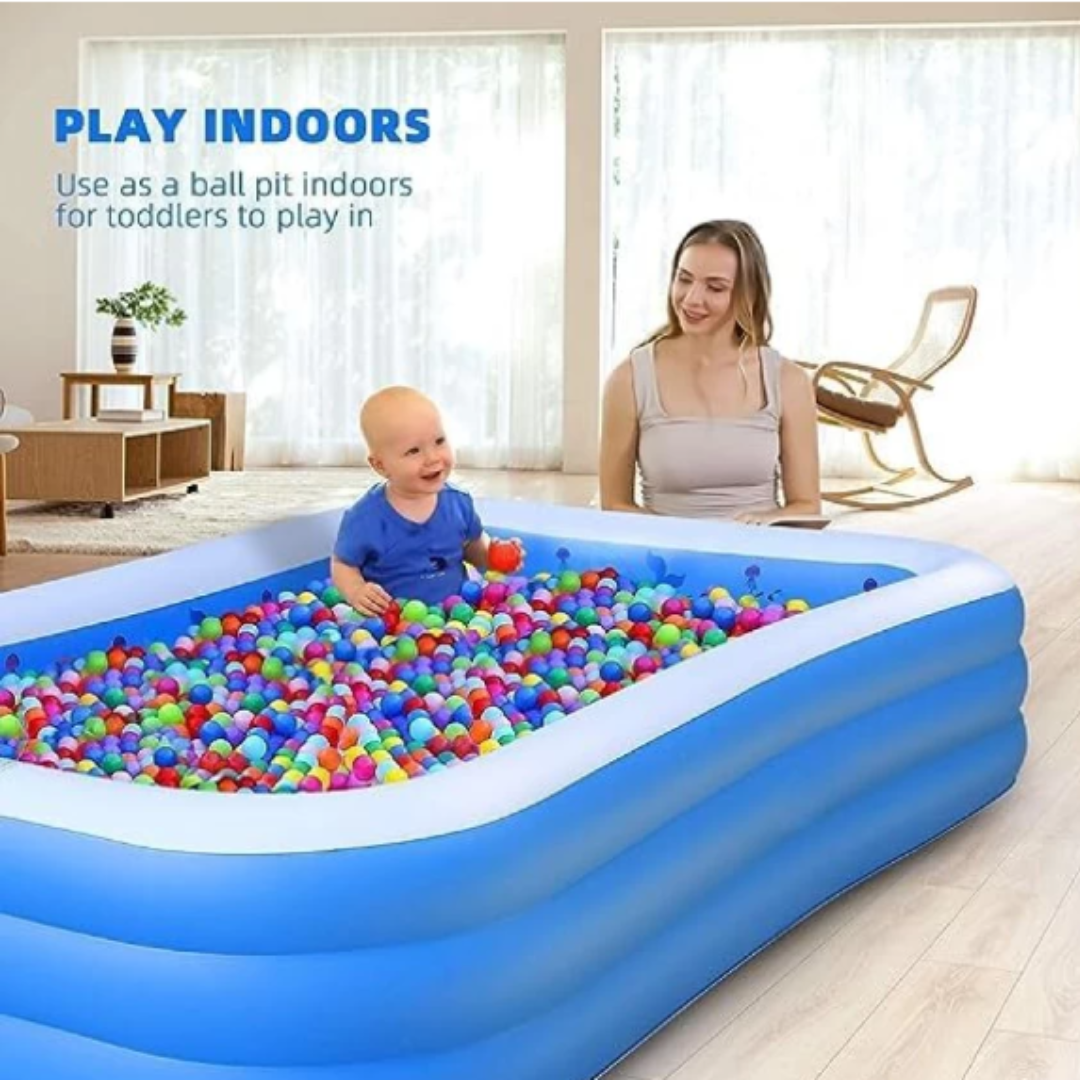 GFIDEL Summer Special Inflatable Swimming Pool Bath Tub with Air Pump/Kids Bath Tub/Water Pool for Kids & Adults  (10 Feet Tub)