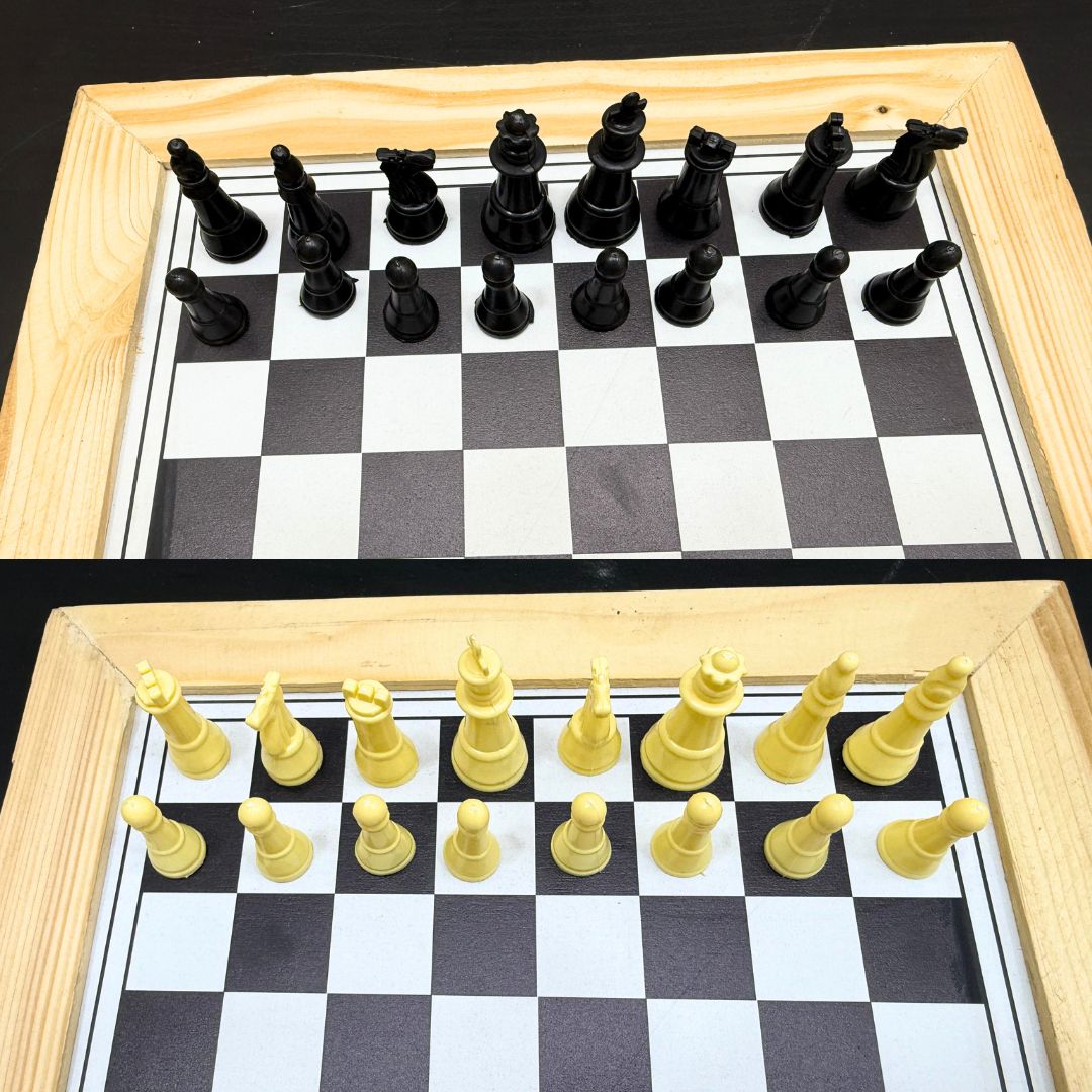 Chess and Ludo 2 in 1 Board Wooden Set For Kids and Adults