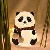 gfidel Cute Panda Night Light for Kids, Nursery Silicone Night Light,7-Color Changing Lamp, Room Decoration, Gifts for Toddler Children Teenage Girls.