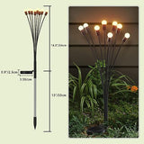 GFIDEL Solar-Powered Firefly Lights Outdoor Waterproof Garden Decorative Lights {Pack of 2}