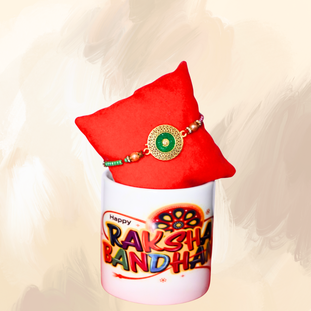 🎁 GFIDEL Rakhi Gift Set: Personalized Mug & Rakhi Combo 🌟 Perfect for Brothers & Sisters!