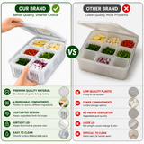 6-compartment divided Veggie Tray Snackle Box
