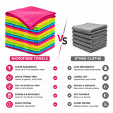 4 PC Microfibre 340 GSM Car Cleaning Towels