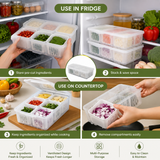 6-compartment divided Veggie Tray Snackle Box