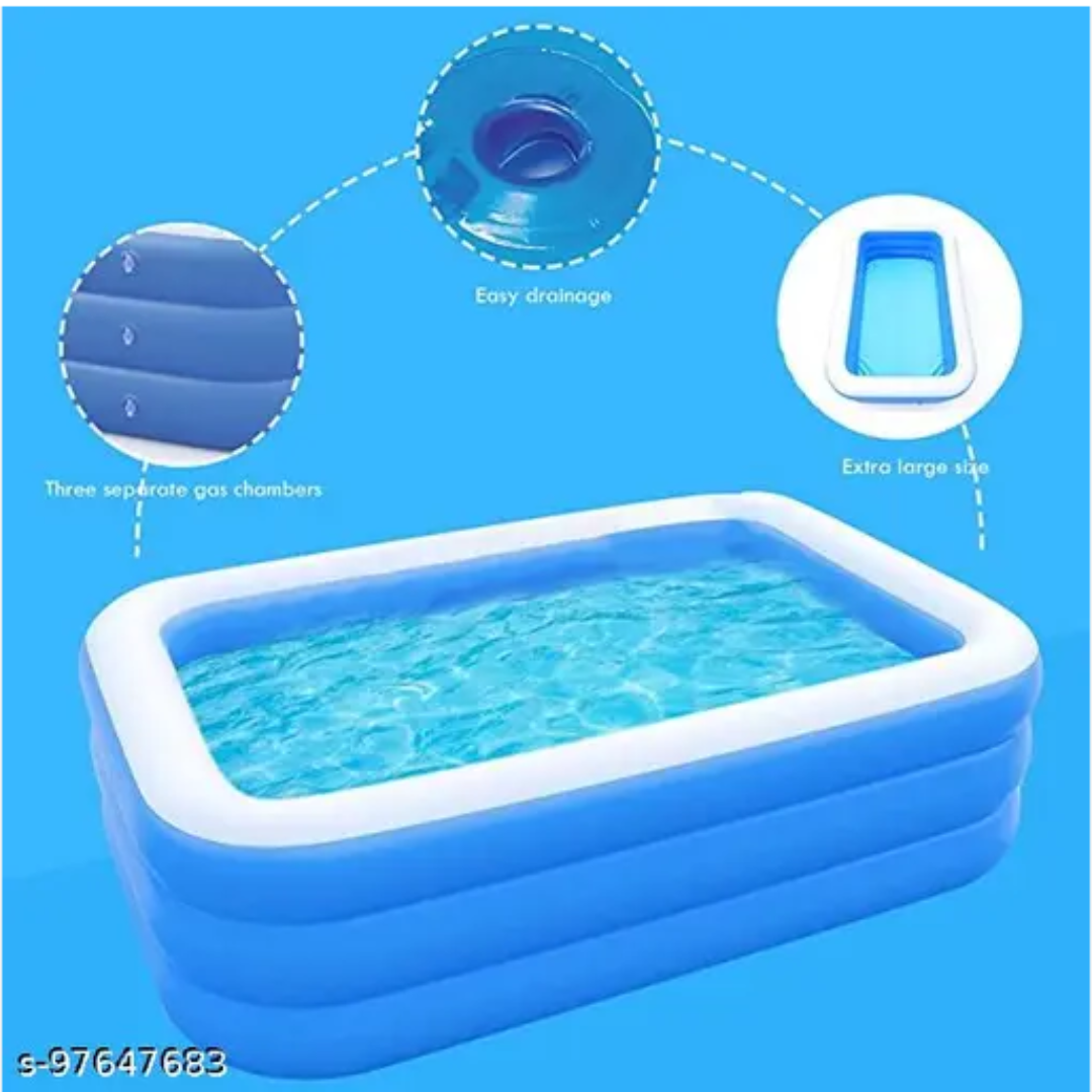 GFIDEL Summer Special Inflatable Swimming Pool Bath Tub with Air Pump/Kids Bath Tub/Water Pool for Kids & Adults  (10 Feet Tub)