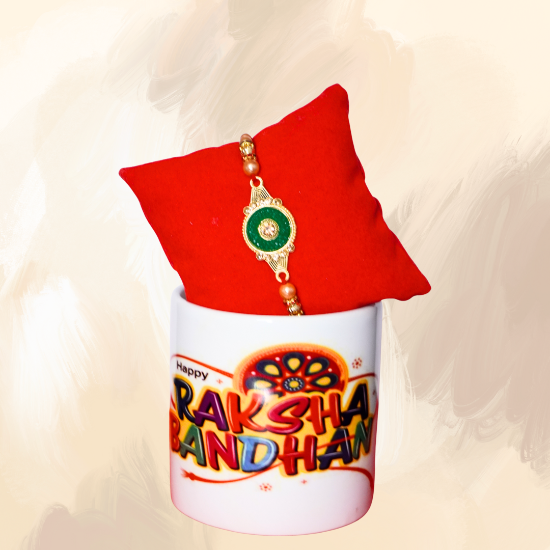 🎁 GFIDEL Rakhi Gift Set: Personalized Mug & Rakhi Combo 🌟 Perfect for Brothers & Sisters!