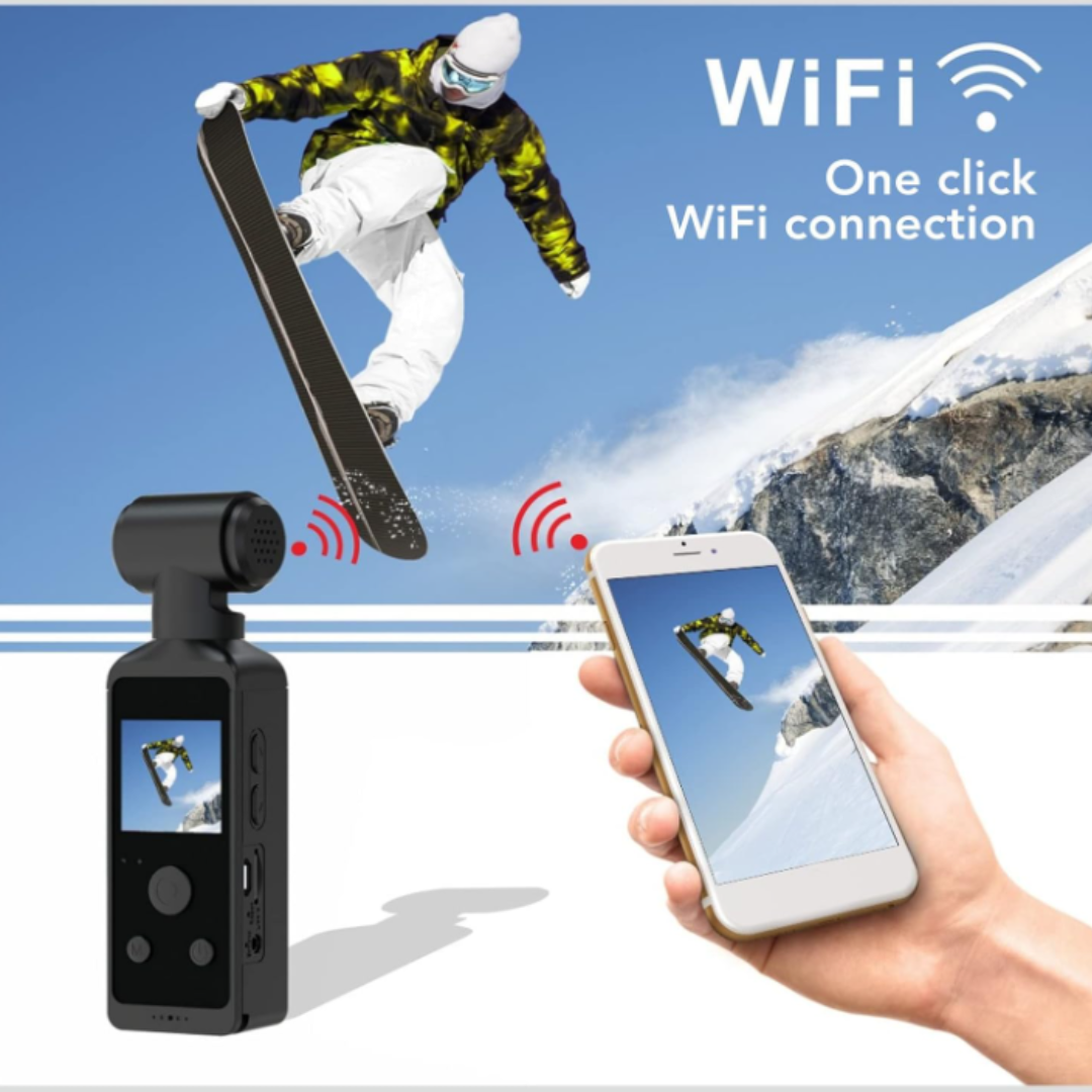 GFIDEL 4K HD Pocket Camera, 270° Rotatable