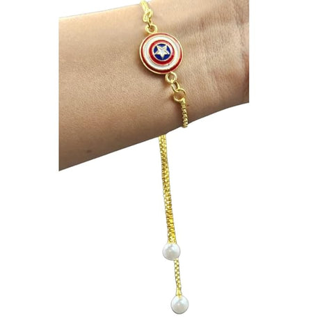 Captain America shield design rakhi 