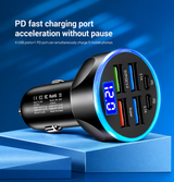 Multi-Port Car Charger – Fast 4 USB Ports for 12V/24V Vehicles