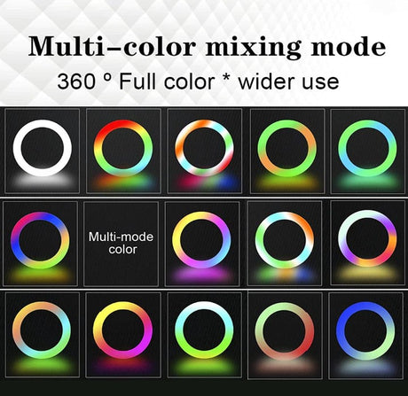 RGB Ring Light - 12 inches Big Ring Light (MJ33) 3 Brightness Level for Camera Photo Studio LED Lighting Portrait YouTube, Video Shooting, Live Streaming (12" Ring Light) (Without Stand)