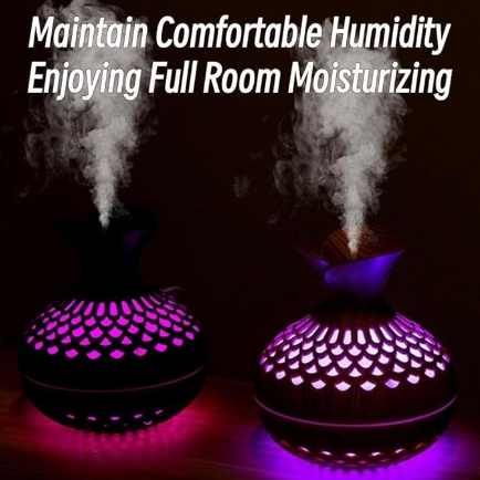 GFIDEL Mist Humidifier, Wood Grain Aroma Diffuser for Bedrooms.( Flat 50% OFF)