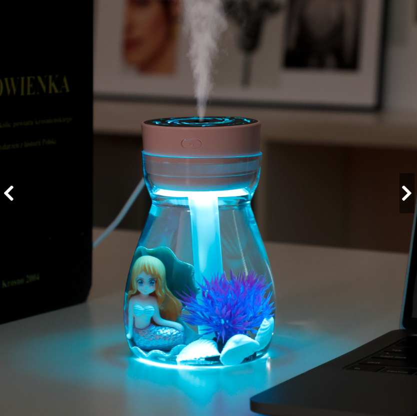 GFIDEL- Mini Mermaid Air Humidifier for your living space (Without essential oil diffuser)