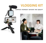 GFIDEL Video Making Kit: Camera, Mic, Tripod, LED Light, Phone Holder - Perfect Vlogging Setup