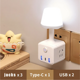 GFIDEL LED Light Lamp with USB Adapter, Three Plug-in Night Lamp (12 cm)