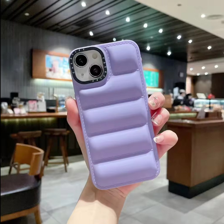 GFIDEL Puffer Edition Silicone Case for iPhone Series | Scratch Resistance Mobile Cover, Camera Protection Case Compatible with iPhone 12/13/14 .