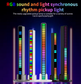 GFIDEL RGB Sound Control Light,Wireless Voice-Activated Pickup Music Rhythm Lights, Colorful LED Ambient Light,with 8 Modes Music Sync 32-Bit Audio Spectrum Light for Car,Gaming