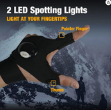 GFIDEL LED Flashlight Gloves XL Large Hands Rechargeable.