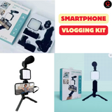 GFIDEL Video Making Kit: Camera, Mic, Tripod, LED Light, Phone Holder - Perfect Vlogging Setup