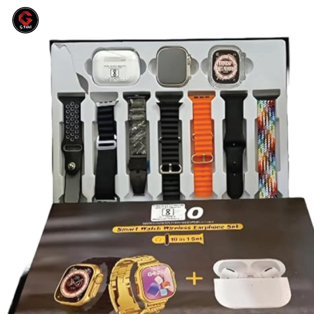 GFIDEL GET IN THE GAME I20 ULTRA MAX SUIT 10 in 1 SET BT CALLING SMART WATCH with AMOLED DISPLAY & ACTIVITY, HEALTH TRACKER for MEN & WOMEN