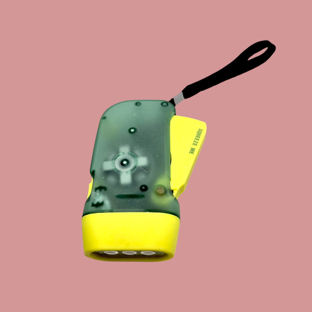 GFIDEL Rechargeable 3 LED Hand Press Torch – Battery-Free Flashlight (1 Pc)