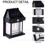 GFIDEL Solar Wall Lights Outdoor, Wireless Dusk to Dawn Porch Lights Fixture, Solar Wall Lantern with 3 Modes & Motion Sensor, Waterproof Exterior Lighting.