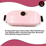 GFIDEL Portable Menstrual Heating Pad, Digital Display Period Heating Pad with 3 Heat Levels and 3 Massage Modes, Back or Belly Fast Heating