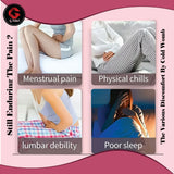 GFIDEL Portable Menstrual Heating Pad, Digital Display Period Heating Pad with 3 Heat Levels and 3 Massage Modes, Back or Belly Fast Heating