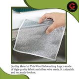 GFIDEL Multipurpose Wire Dishwashing Rags for Wet and Dry Stainless Steel Scrubber Non-Scratch Wire Dishcloth for Washing Dishes Sinks Counters Easy Rinsing Machine Washable (Pack Of 5))