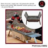 GFIDEL Barbecue Grill Wood Burning Grills Charcoal Grill for Backyard Camping 57.5x21.5cm