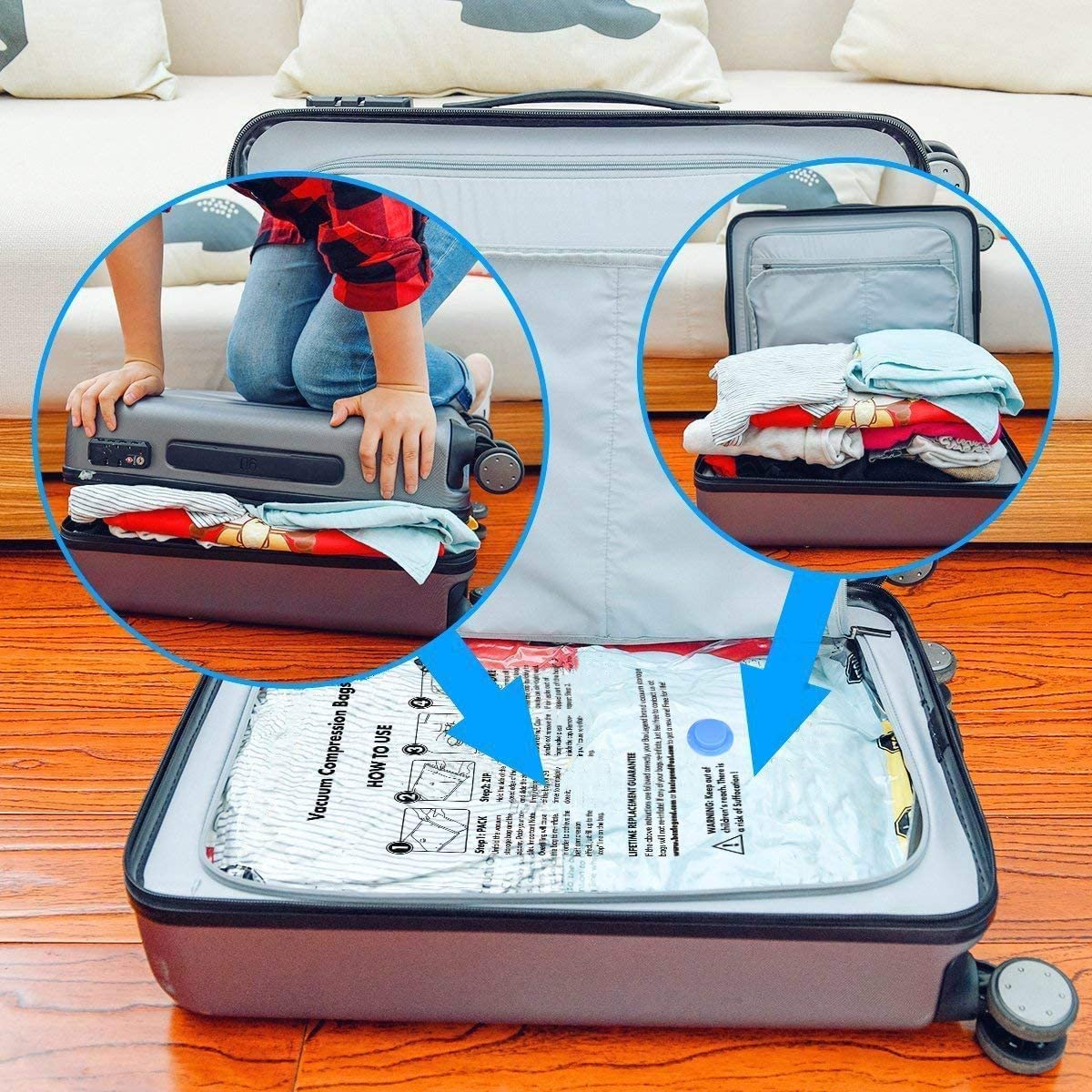 4pcs Portable Travel Packing Bag, Beige Clothes Storage Bag For Outdoor  Travel Packing Cubes Clothes Storage Clothes Organizer Travel Bag Set for  Luggage Suitcase Holiday Season Vacation Black Friday | SHEIN