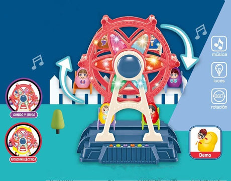 G.FIDEL Amusement Park Rotating Ferris Wheel Toy with Music and LED Light