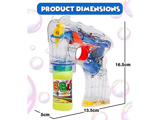 G.FIDEL Bubble Gun with Light & Music Bubble Making Gun with LED Lights and Music