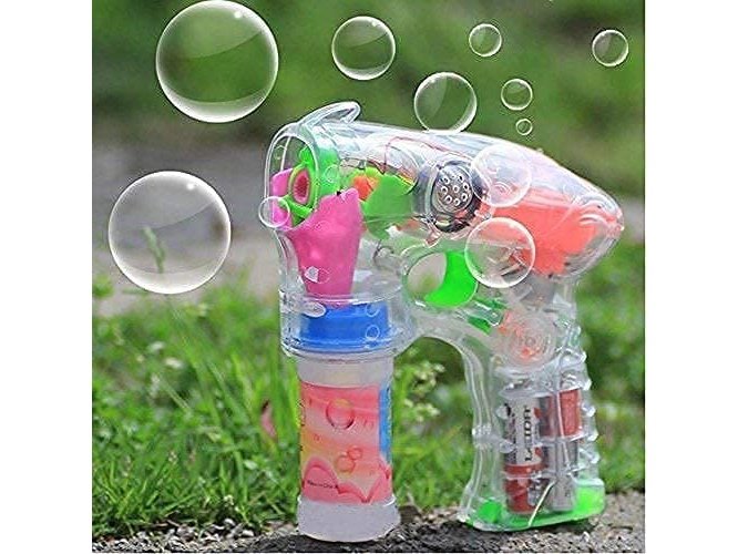 G.FIDEL Bubble Gun with Light & Music Bubble Making Gun with LED Lights and Music