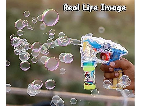 G.FIDEL Bubble Gun with Light & Music Bubble Making Gun with LED Lights and Music