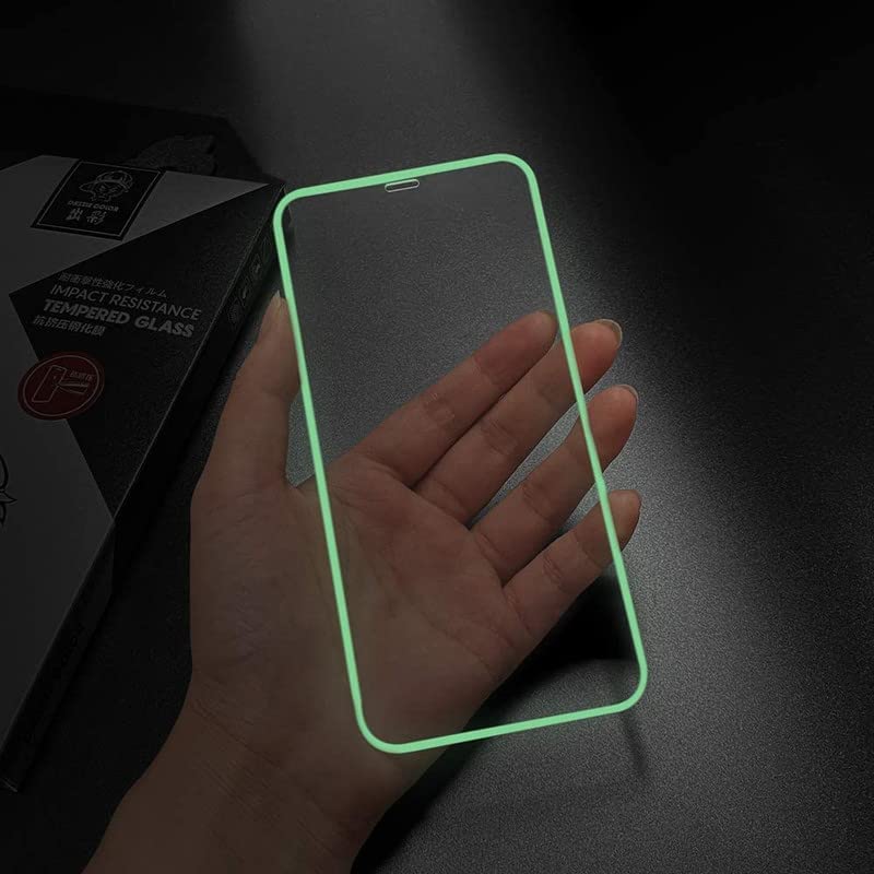 G.FIDEL Radium Glow in The Dark Luminous Tempered Glass For iPhone Edge to Edge Screen Protector, (Pack Of 1)