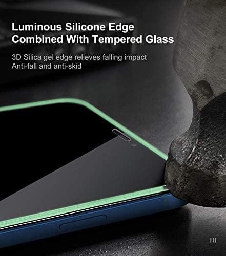 G.FIDEL Radium Glow in The Dark Luminous Tempered Glass For iPhone Edge to Edge Screen Protector, (Pack Of 1)