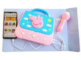 G.FIDEL Attractive and Stylish Pig Sing Along Boombox with Shoulder Strap